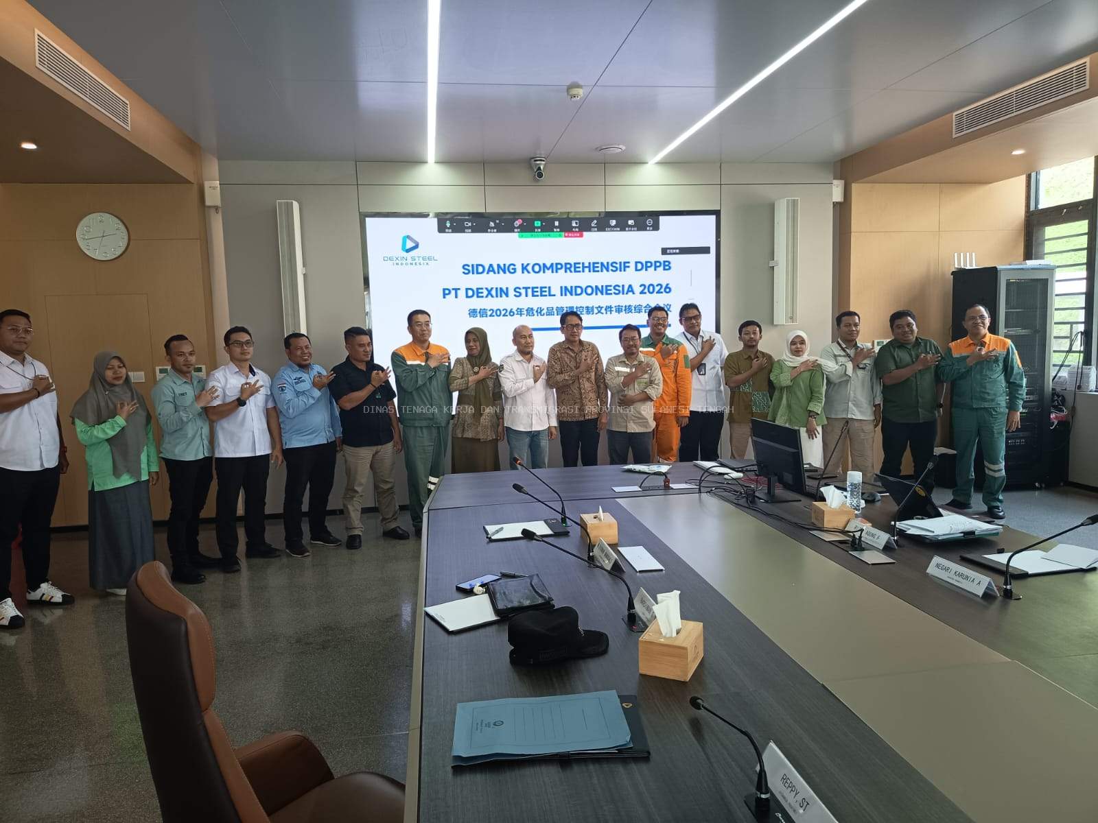 Rapat Pemaparan Komrehensif Dokumen Pengendalian Potensi Bahaya Besar (DPPD) PT. Dexin steel Indonesia. 